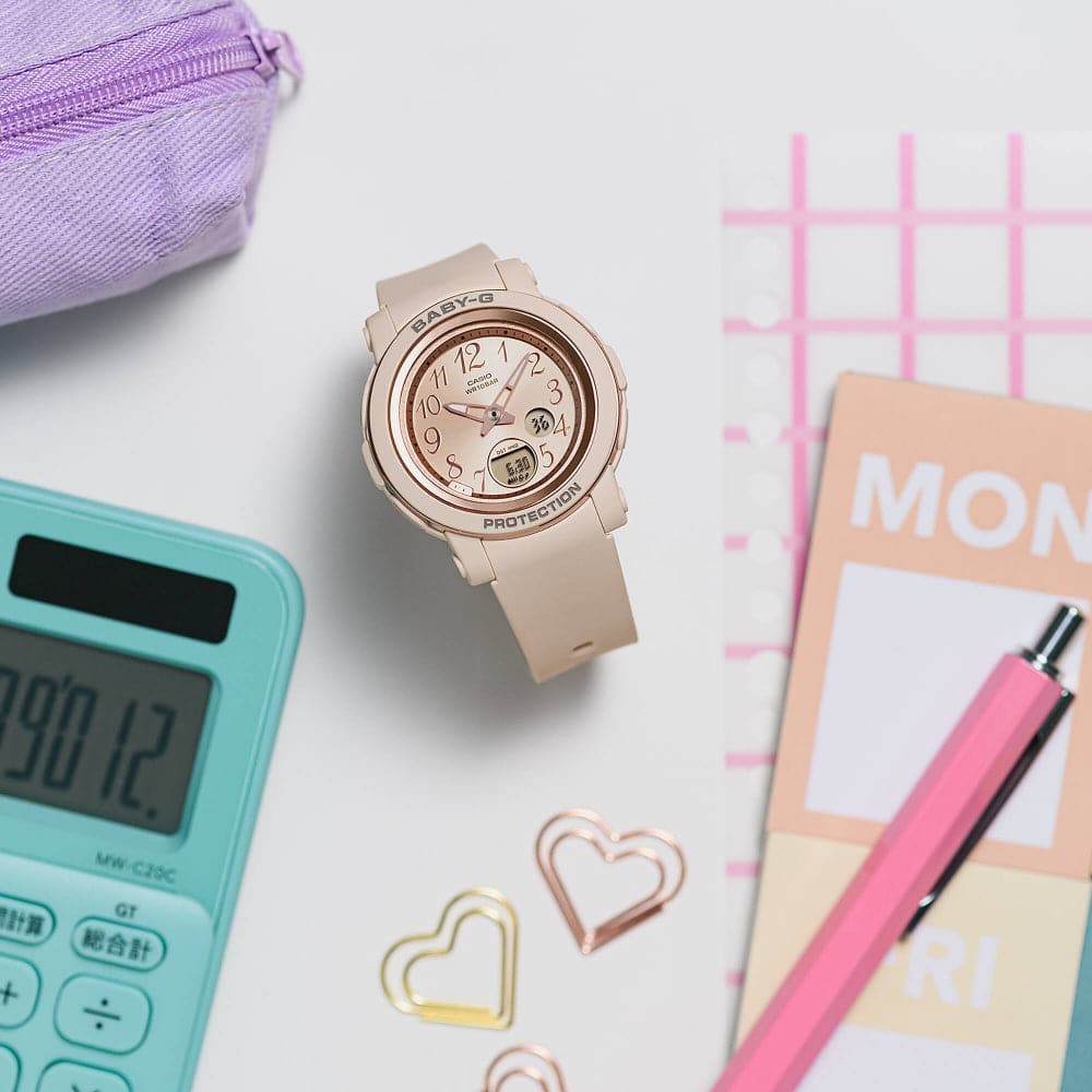 Casio Baby-G BGA-290SA-4ADR Women's Digital Watch with Beige Resin Strap - Shock Resistant, Waterproof & Stylish for Sports, Outdoor Activities and Everyday Wear