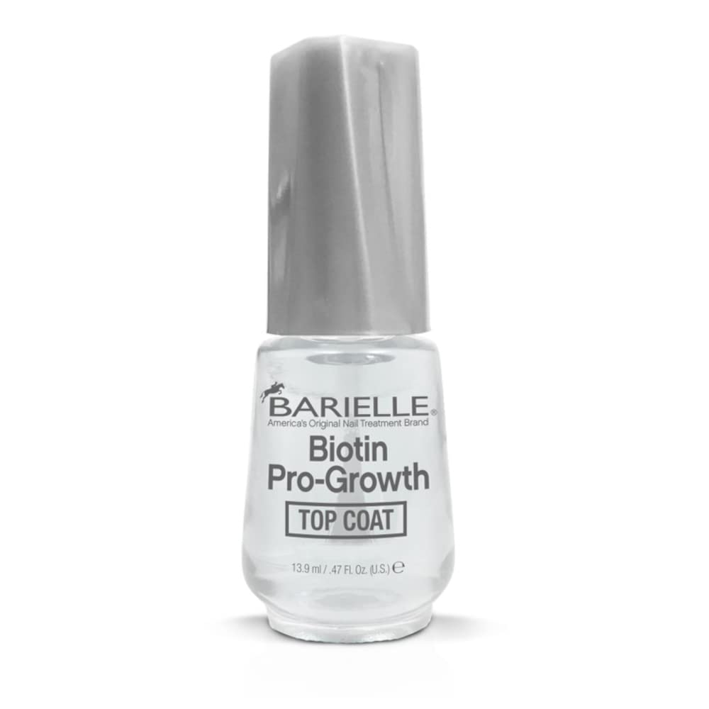 Barielle Biotin Pro-Growth Base Coat & Top Coat Nail Polish Set (2-Piece) - Strengthens & Protects Nails for Healthy Growth - Perfect for Salon-Quality Manicures at Home