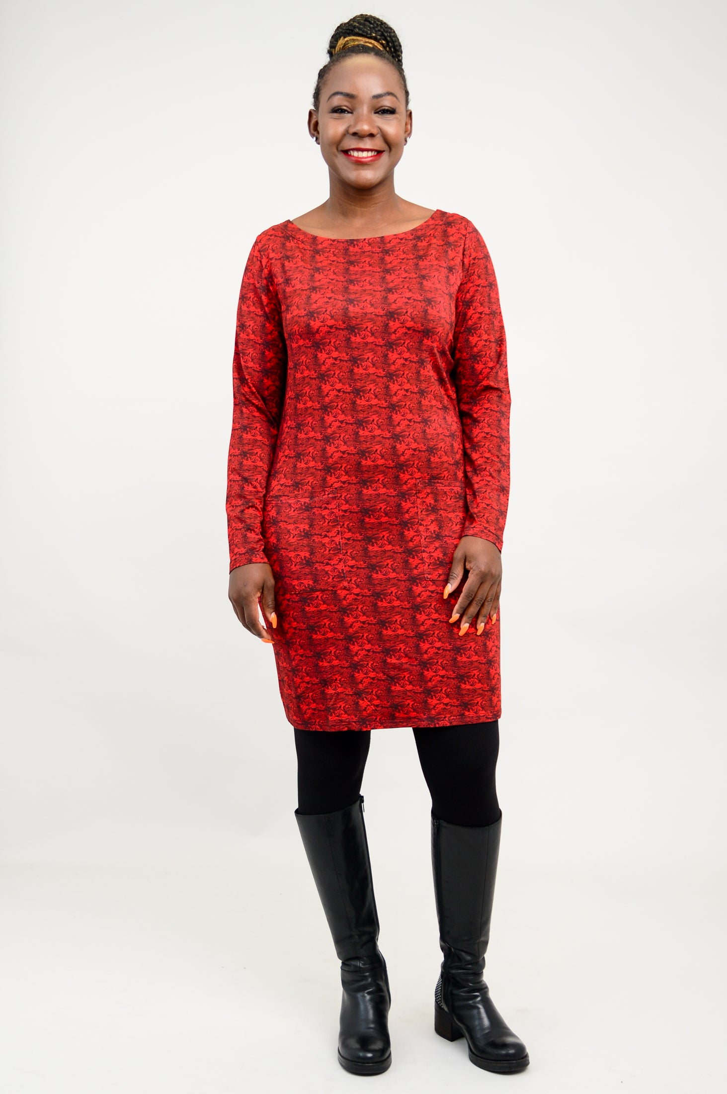Lola Long Sleeve Dress - Soft Bamboo Fabric for Women | Intro Vision Collection | Perfect for Office Wear, Date Night & Fall Layering