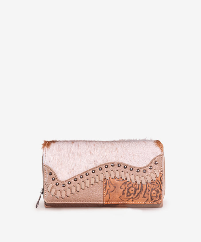 Trinity Ranch Genuine Hair-On Cowhide Crossbody Saddle Purse - Western Style Leather Handbag for Women, Perfect for Rodeo, Country Concerts & Cowgirl Fashion