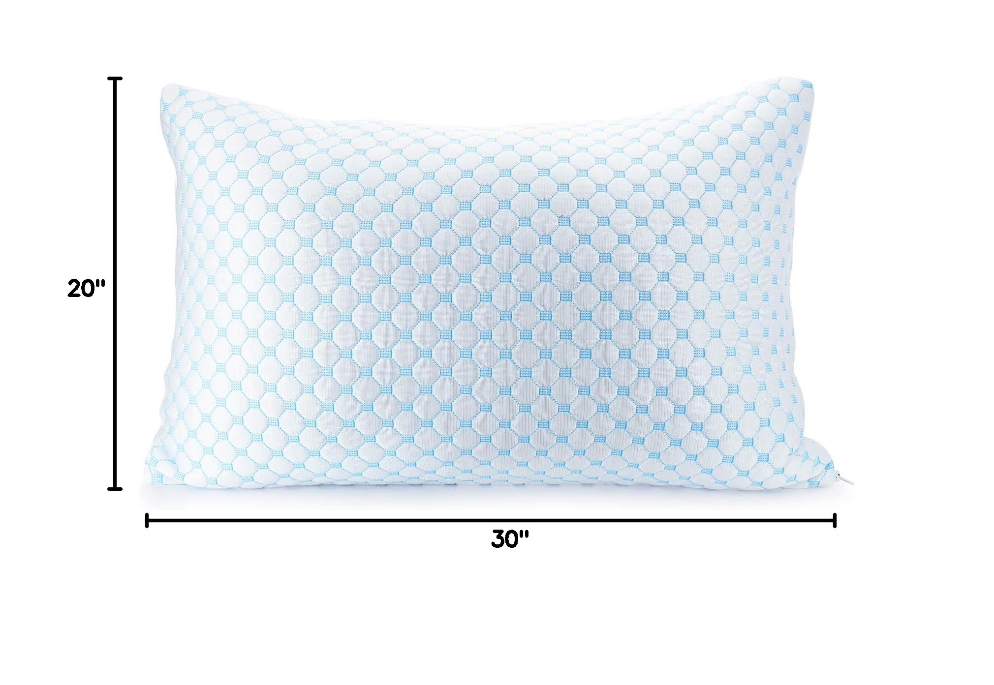 Clara Clark Cooling Memory Foam Pillow for Side Sleepers - Queen Size 18x26 - Reversible Gel Pillow with Breathable Cover for Hot Sleepers - Luxury Bed Pillow for Back & Stomach Sleepers - Perfect for Night Sweat Relief & Better Sleep