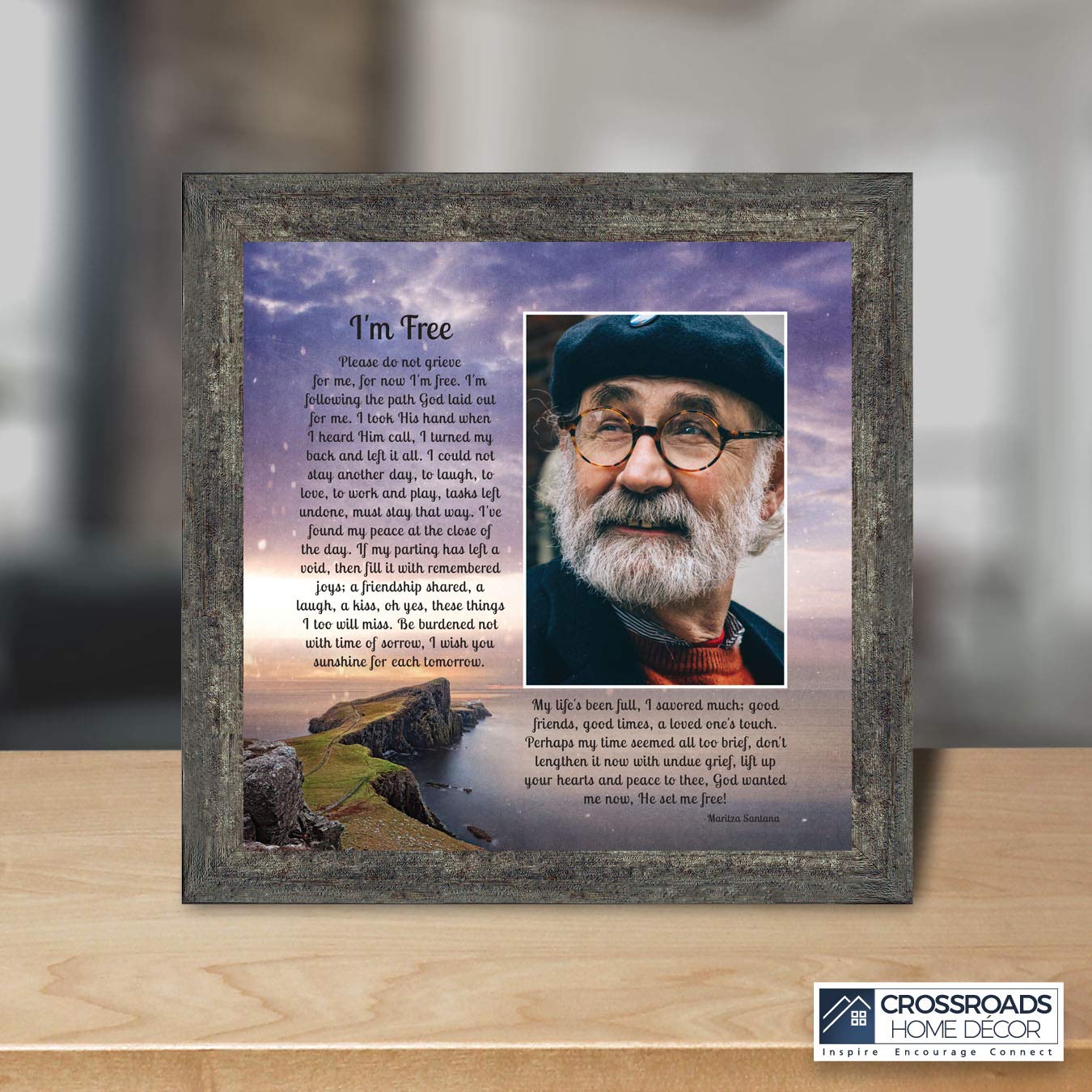 Memorial Picture Frame for Mom - Sympathy Bereavement Gift for Home Décor