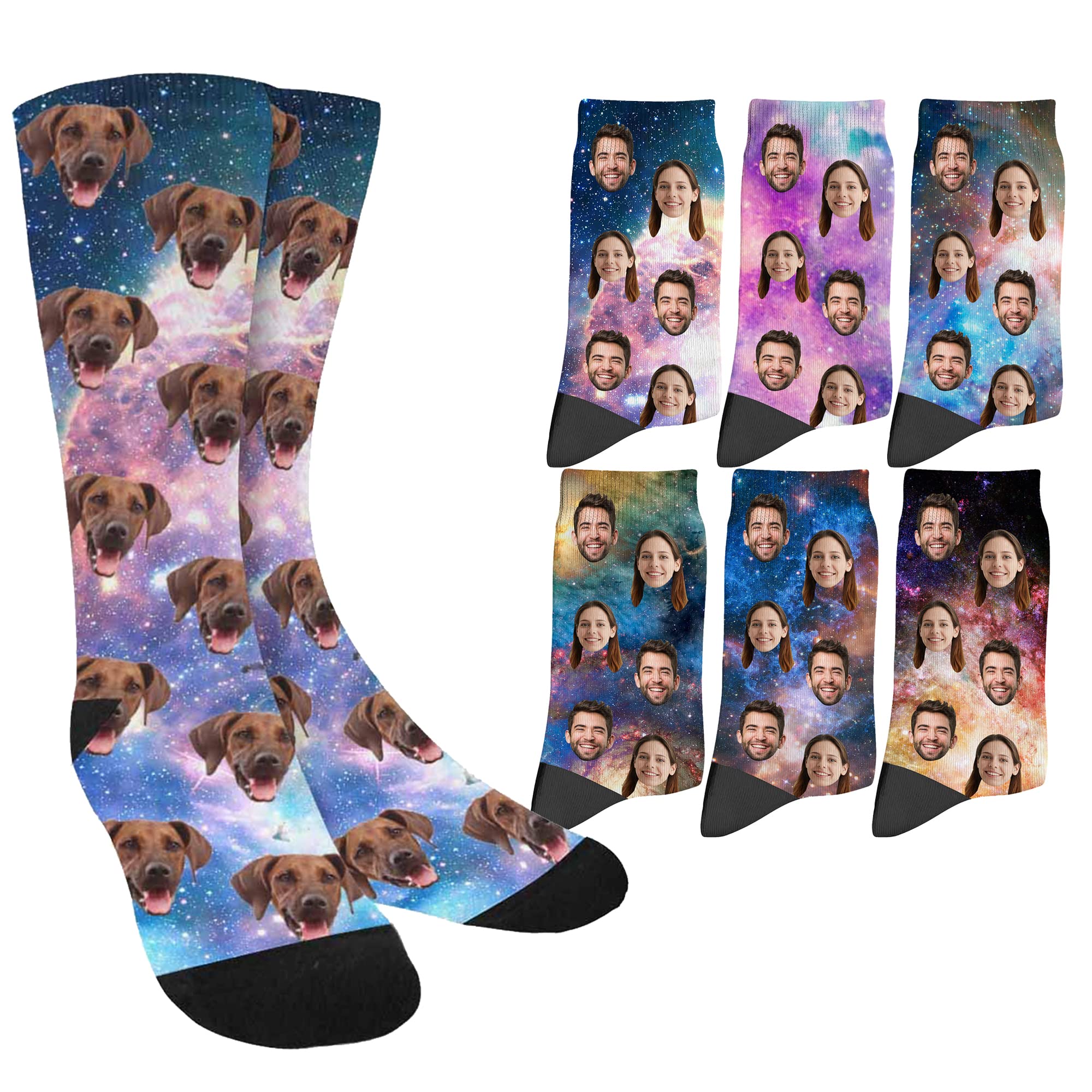 Custom Photo Socks - Personalized Pet Dog Face Crew Socks for Men & Women | Unique Gift for Couples, Family & Pet Lovers | Great for Holidays, Birthdays & Special Occasions