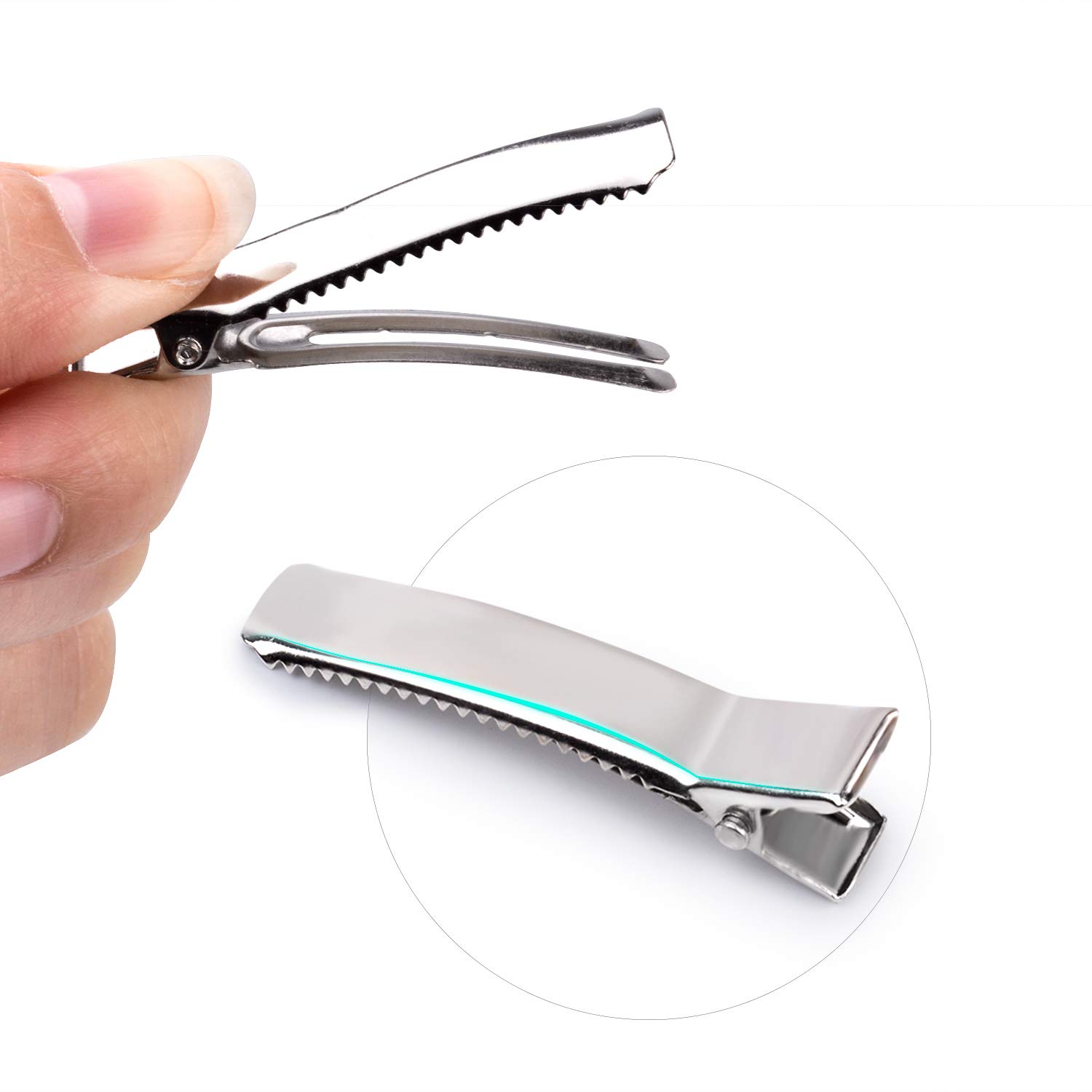 Jdesun 50 Pieces 2 Inch Silver Metal Alligator Hair Clips - Strong Hold Hair Pins with Teeth for Women & Girls - Perfect for School, Work, Parties & Everyday Hairstyles