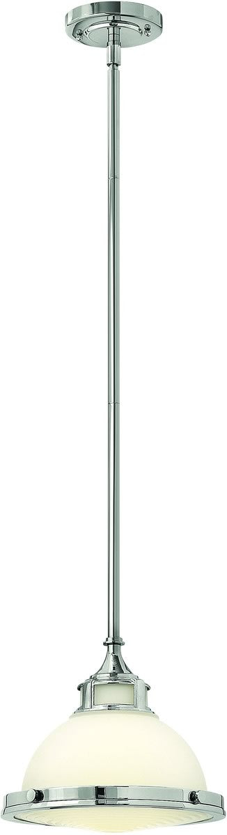 12W Amelia 1-Light Mini Pendant Light Fixture in Chrome Finish - Perfect for Kitchen Island, Dining Room, or Entryway Lighting