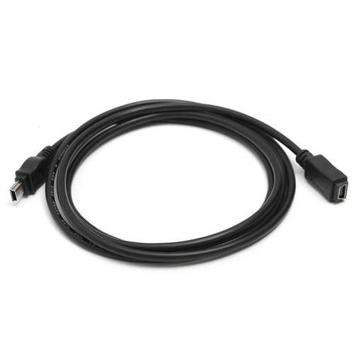 1.5m Mini USB B 5-Pin Male to Female Extension Cable - High Speed Data Transfer for Cameras, Printers & Audio Devices - Perfect for Home Office & Studio Setups