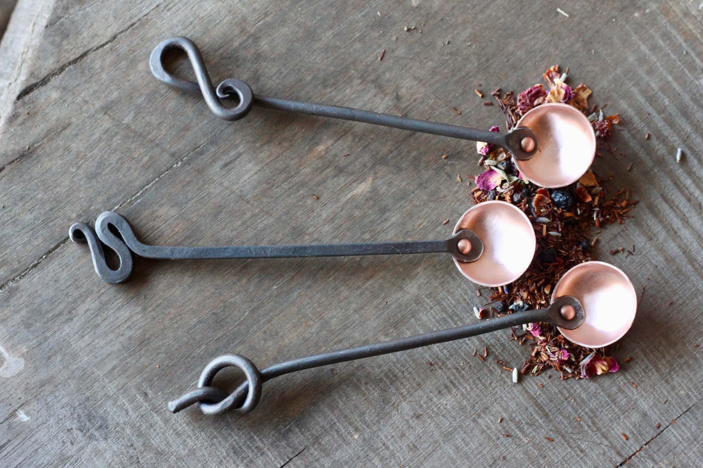 Premium Copper & Steel Teaspoons (1 Tsp) - Durable Tea & Coffee Measuring Spoons for Baking, Cooking & Cocktail Mixing