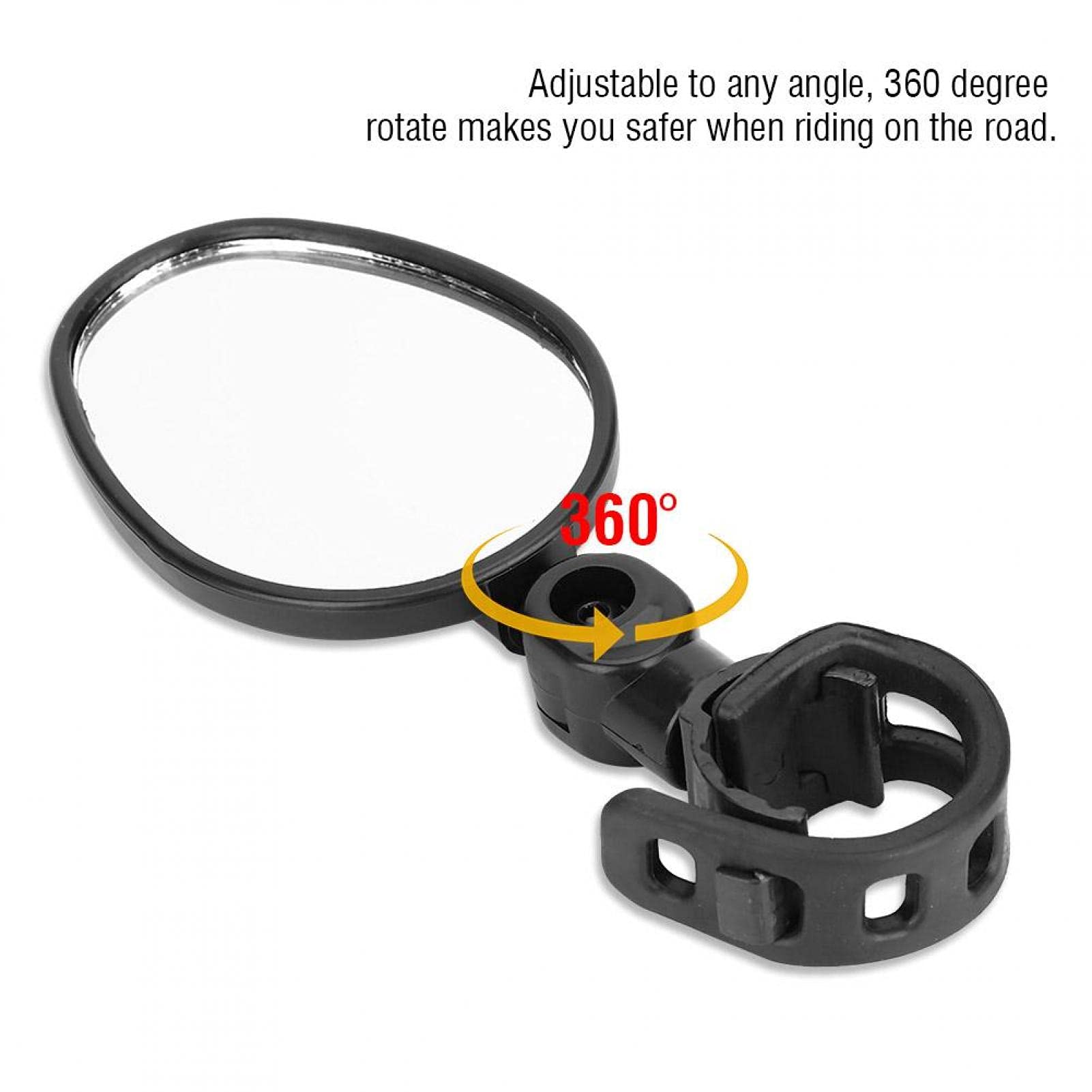360° Rotatable Bike Mirror - Adjustable Handlebar Rearview Mirror for Road Bikes, Mountain Bikes & Motorcycles | Enhanced Safety for Cycling, Commuting & Outdoor Adventures