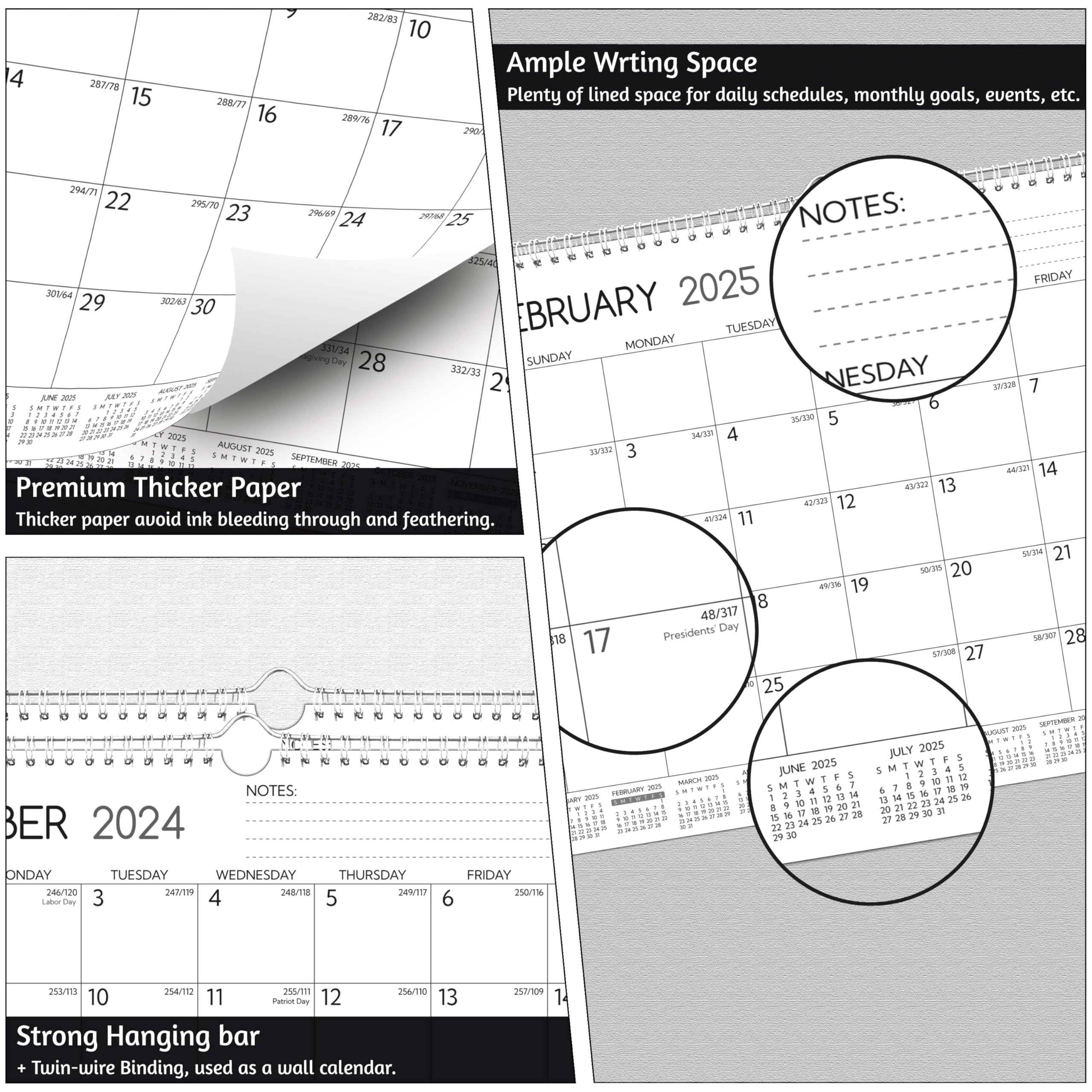 2025-2026 Wall Calendar | 18-Month Planner (January 2025 - June 2026) | 14.57 x 11.42 Inch Large Format | Thick Paper with Week Numbers & Yearly Overview | Perfect for Office, Classroom & Home Organization
