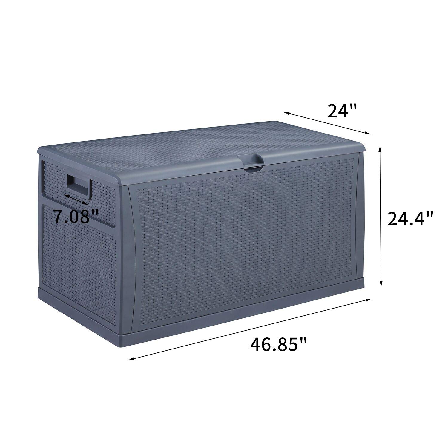 120-Gallon Waterproof Outdoor Storage Deck Box - Durable Plastic Deck Box for Patio, Garden & Backyard Organization - Perfect for Cushions, Toys & Pool Accessories