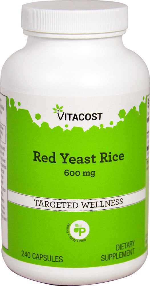 Vitacost Red Yeast Rice Supplement 600mg - 240 Capsules for Cholesterol Support & Heart Health - Supports Healthy Circulation & Cardiovascular Function