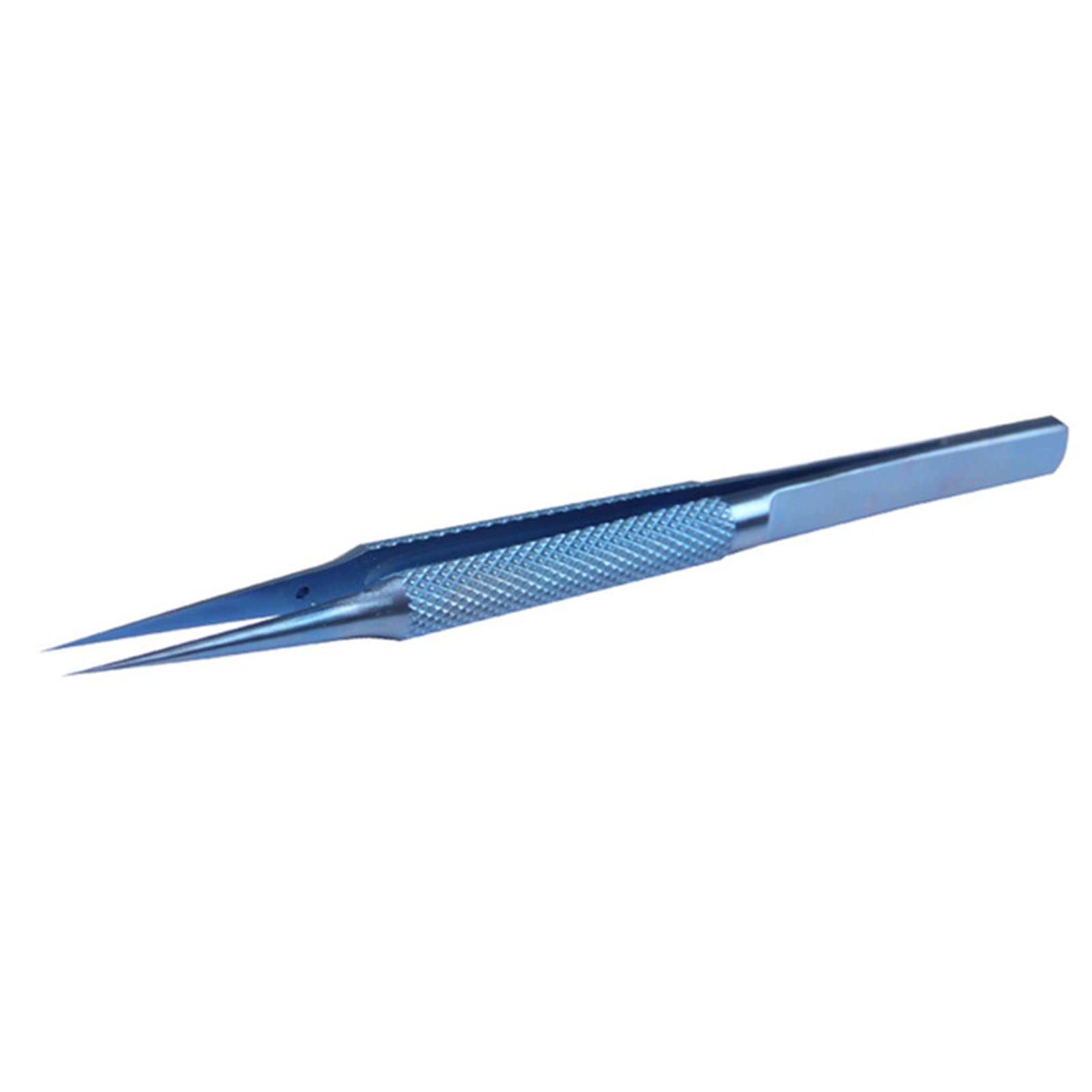Professional Titanium Alloy Tweezers for Electronics Repair - Anti-Magnetic, Precise Fingerprint & Fly Line Motherboard Tools (Blue02) | Ideal for PCB Repair, Jewelry Making & Craft Projects
