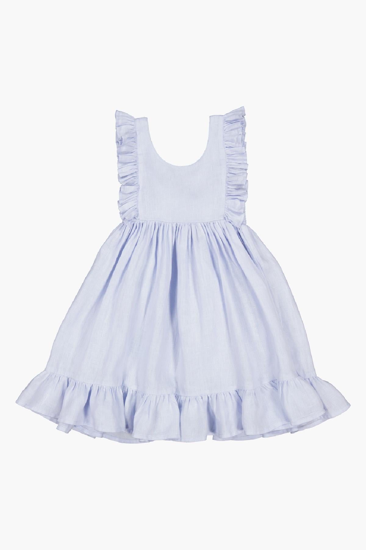 MarMar Copenhagen Danita Blue Mist Girls Dress - Stylish & Comfortable Kids' Outfit for Parties, School & Everyday Wear