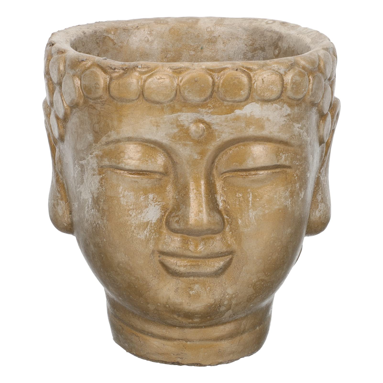 GANAZONO Buddha Head Planter - Small Cement Succulent & Flower Pot, Outdoor Garden Decor Statue for Patio, Balcony, and Home Décor | Perfect for Zen Gardens, Yoga Spaces, and Meditation Areas