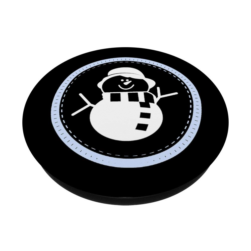 Simply Cute Snowman Phone Stand & PopSockets Swappable PopGrip - Perfect for Winter Holidays, Office Desk & Car Use