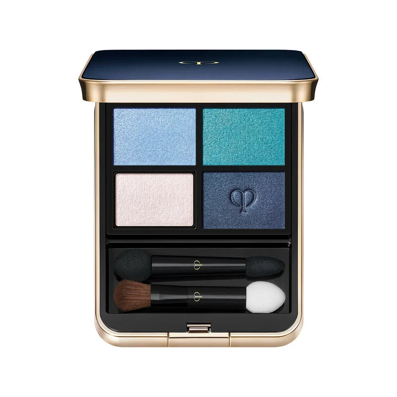 4-Piece Eye Color Quad Set with Refill & Case - Perfect for Everyday Makeup & Travel