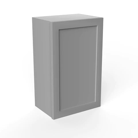 30 Inch Wall Cabinet - 18W x 30H x 12D Grey Shaker Style Kitchen Storage | Perfect for Pantry, Bathroom & Laundry Room Organization