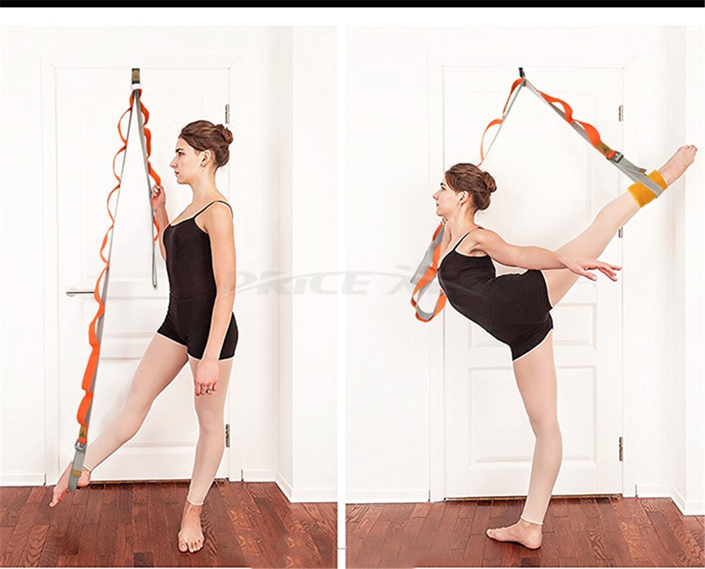 Leg Stretching Band - Adjustable Door Stretch Strap for Ballet, Dance & Gymnastics - Improve Flexibility & Strength - Home Gym Equipment for Yoga, Pilates & Fitness Training - Perfect for Dancers, Athletes & Physical Therapy
