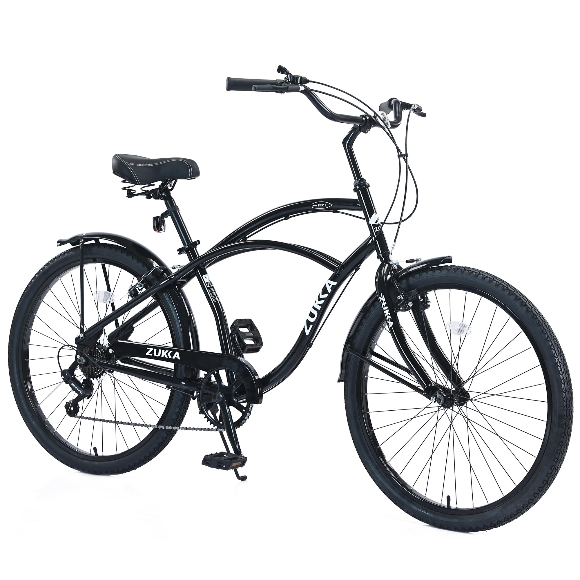 **26 Inch Beach Cruiser Bike for Men & Women - Adjustable Seat, 7-Speed Commuter Bike for Adults - Multiple Colors - Perfect for City Rides, Beach Outings & Daily Commutes**