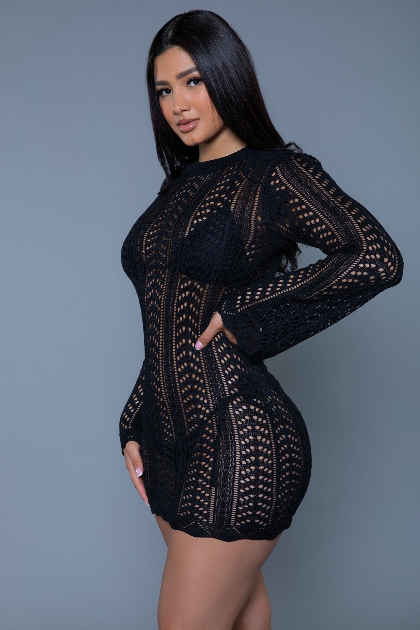 BeWicked Women's Kinsley Sexy Crochet Mini Dress 2409 - Perfect for Date Nights, Parties & Summer Outfits