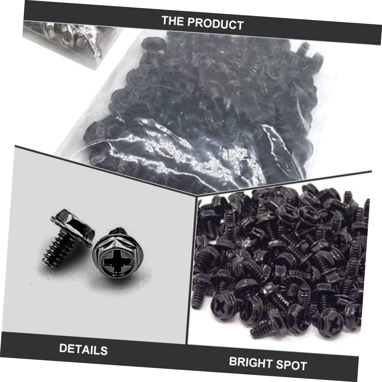200 Pcs CAXUSD Power Supply Screws - Hot Dip Galvanized Computer Case Thumb Screws for PC Build, Motherboard & Hardware Installation | Durable Fasteners for DIY Computer Assembly & Repair