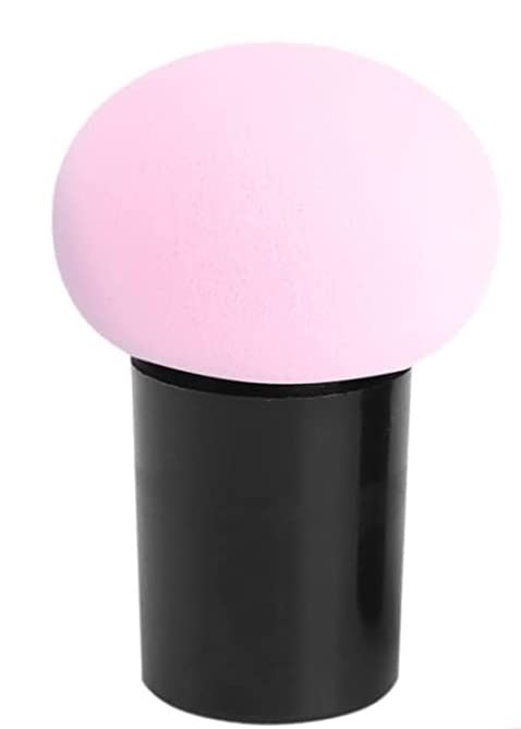 MAPPERZ 1-Pack Powder Puff Cosmetic Sponge - Mushroom Shape Makeup Blender Sponge with Handle for Foundation & Powder Application (Multi Color) - Perfect for Professional Makeup Artists & Home Beauty Routines