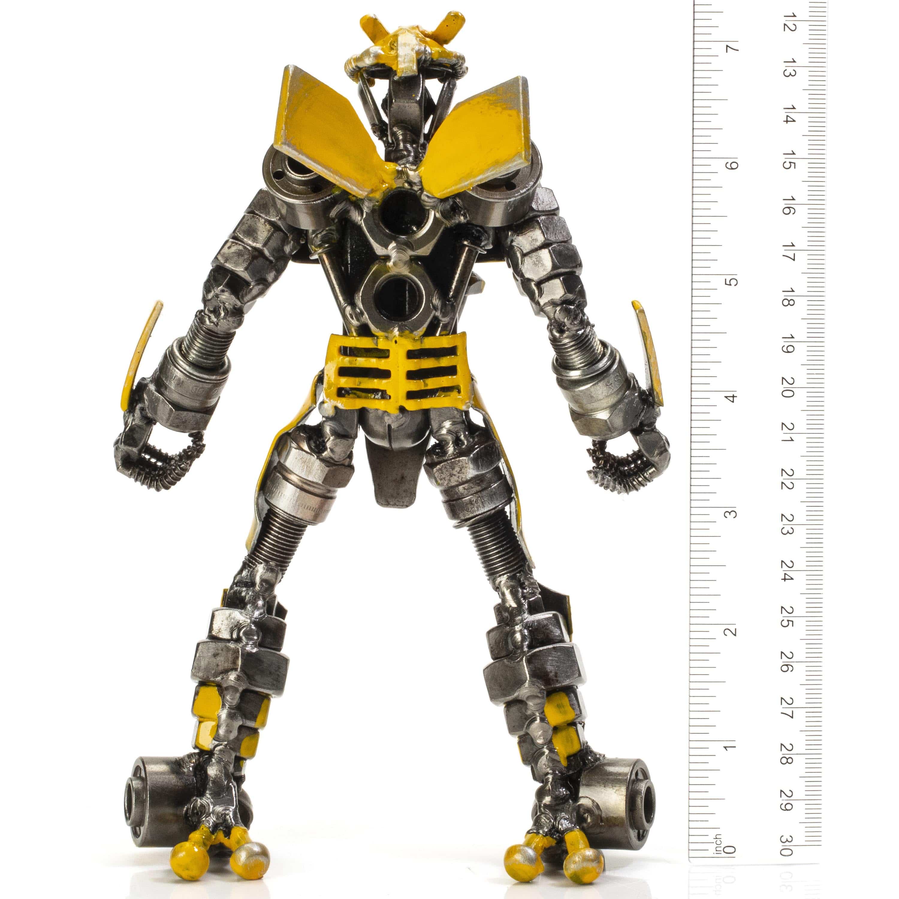7 Bumblebee Inspired Recycled Metal Sculpture - Eco-Friendly Home Decor for Living Room, Office & Garden | Unique Wall Art Gift Idea