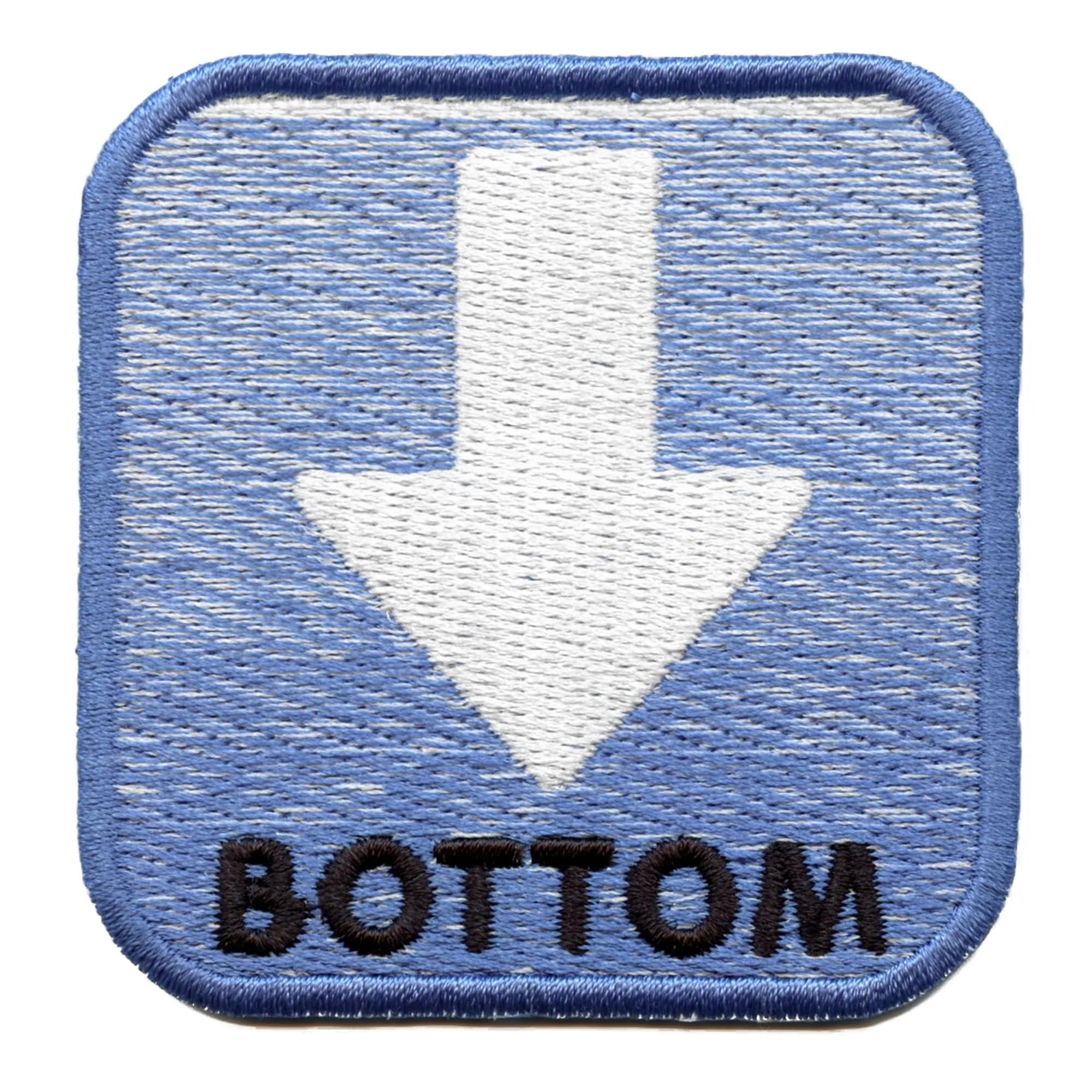 LGBTQ+ Pride Arrow Tag Emoji Iron-On Patch - Embroidered Bottom Role Preference Badge for Denim Jackets, Backpacks & DIY Crafts