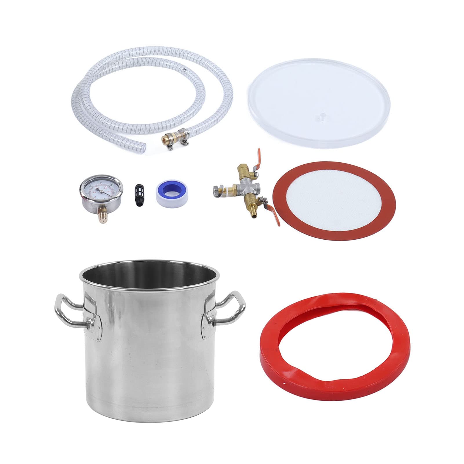 CHICIRIS 6L Vacuum Chamber for Degassing - Industrial Grade, High Precision, Wide Applications - Perfect for Resin Casting, Silicone Molding & Lab Experiments