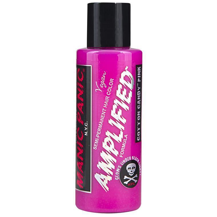 Manic Panic Amplified Semi-Permanent Hair Dye - Cotton Candy Pink (4oz/118ml) - Vegan & Cruelty-Free Vibrant Hair Color for DIY Styling & Creative Looks