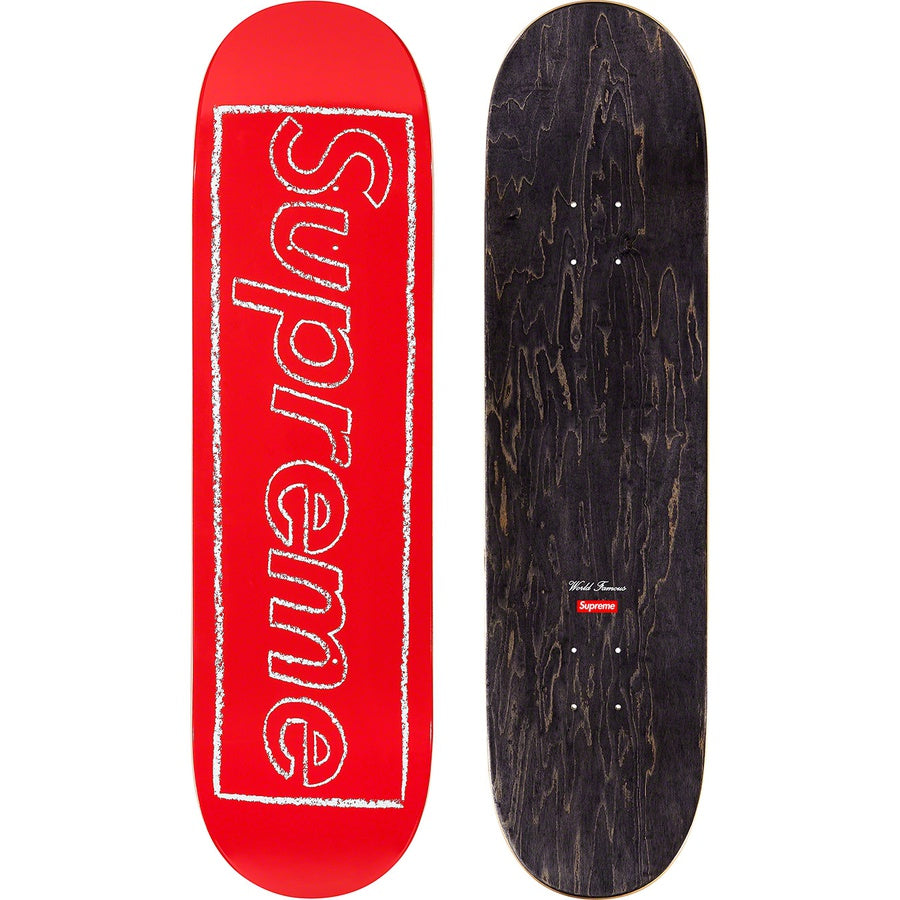 SUPREME 21SS KAWS CHALK LOGO Skateboard Deck - Limited Edition Collectible for Skateboarding & Wall Art Display