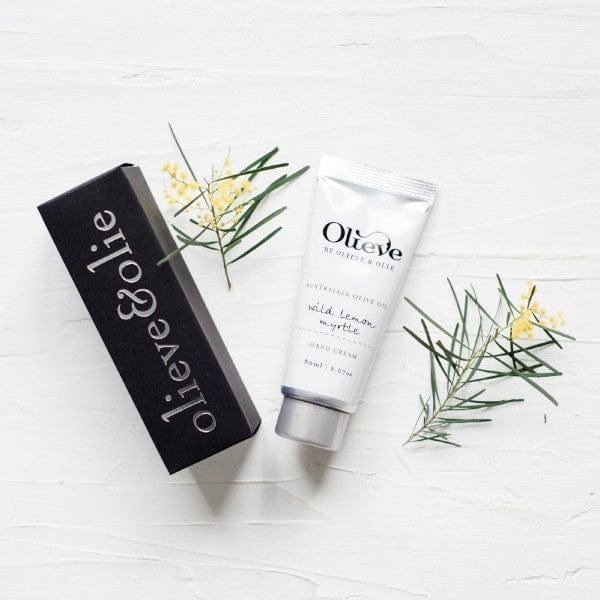 Olieve Lemon Myrtle Hand Cream 80ml - Moisturizing & Nourishing for Dry Skin - Perfect for Office, Travel & Daily Use