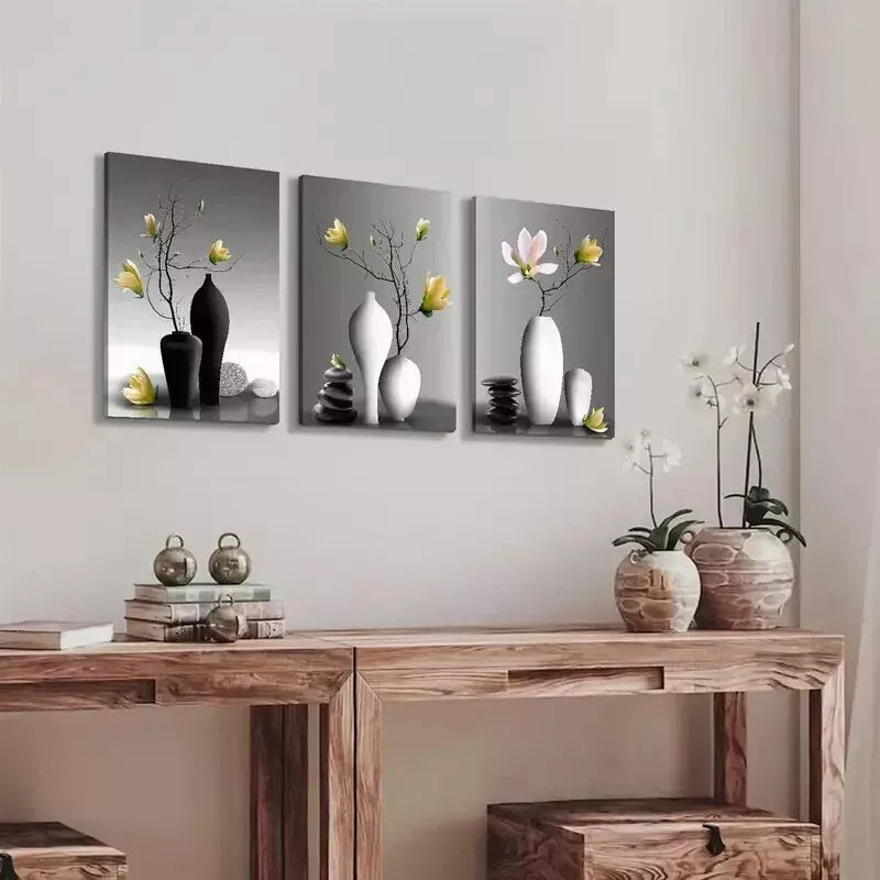 3-Piece Elegant Orchid Canvas Wall Art Set - Framed 50x70cm High-Quality Print | 100% Australian Made | Ready to Hang | Perfect for Living Room, Bedroom & Office Decor