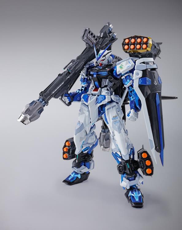 Bandai Metal Build Gundam SEED Astray Blue Frame Action Figure with Full Weapon Set - High-Quality Collectible Model Kit for Anime Fans & Gundam Enthusiasts - Perfect for Display, Photography, and Cosplay Props