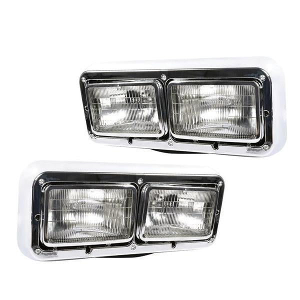 Fortpro Headlights Assembly for Kenworth C500 - Left & Right Side Replacement - Durable LED Truck Headlights for Improved Night Driving Safety