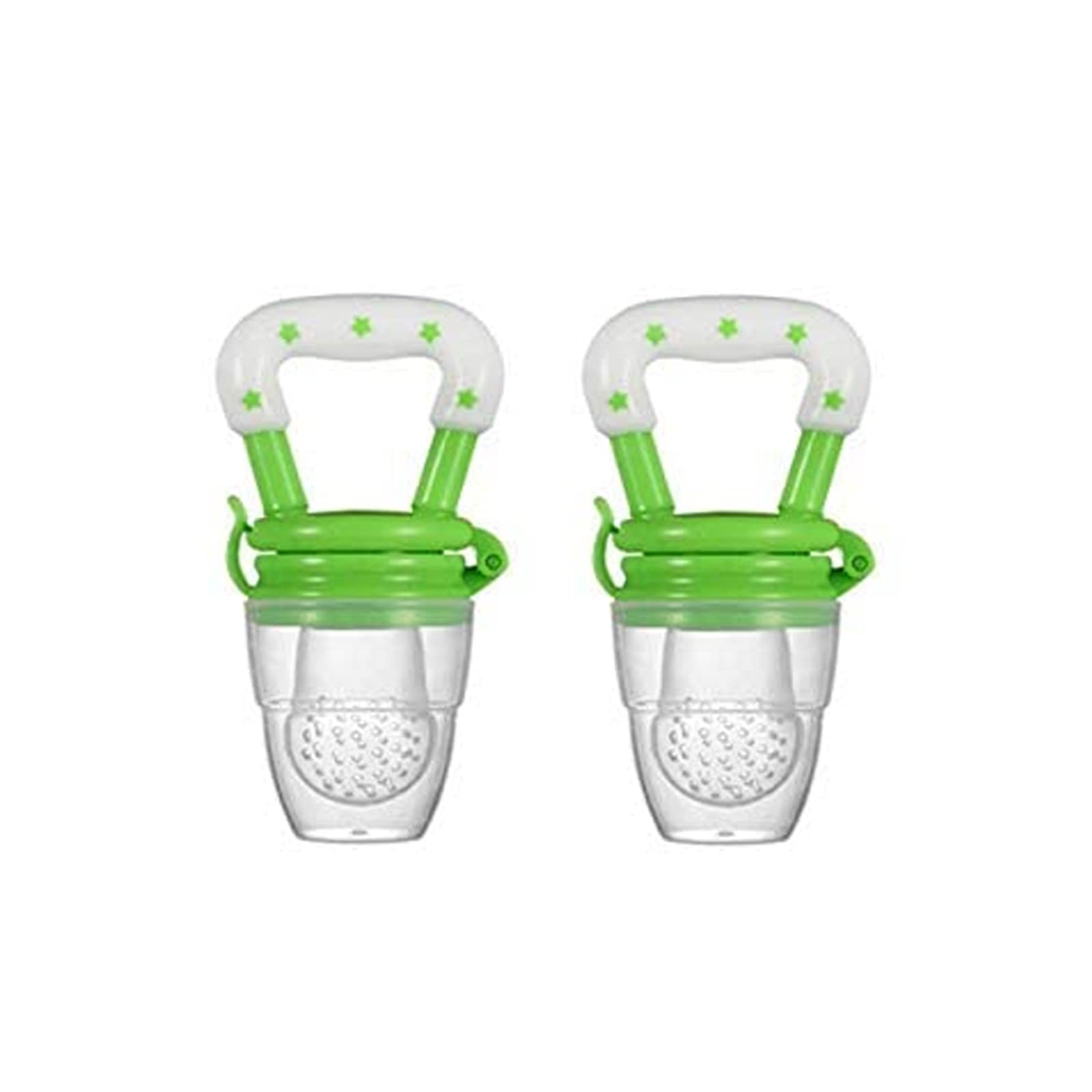 Safe-O-Kid® BPA-Free Baby Food Feeder – Non-Toxic Silicone Feeder for Fresh Fruits, Vegetables & Snacks – Ideal for Babies & Toddlers (Green, Pack of 2) – Perfect for Teething Relief & Healthy Snacking On-The-Go