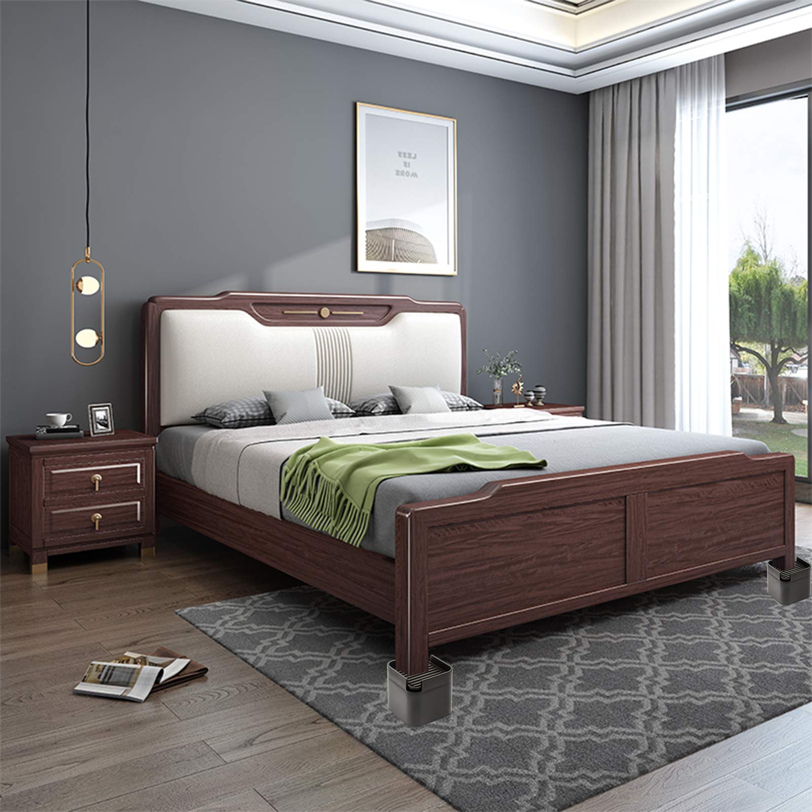 BTSD-home Adjustable Bed Risers 8 Pack - 3