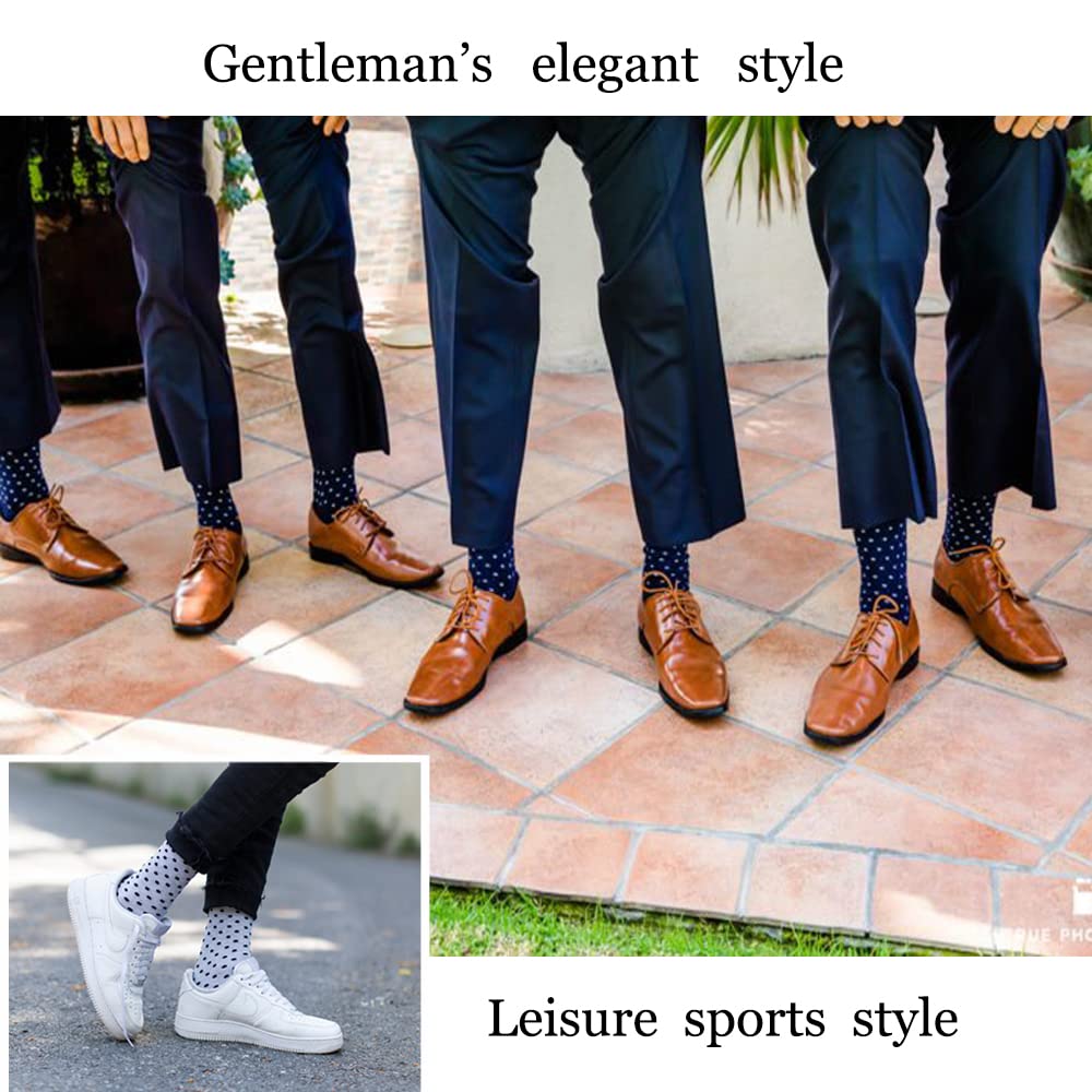 Premium Cotton Crew Socks for Men - Comfortable Wedding & Groomsmen Gifts (Sizes 9-13) - Ideal for Christmas, Formal Events & Everyday Wear - 100% Breathable Dress Socks for Office, Parties & Special Occasions