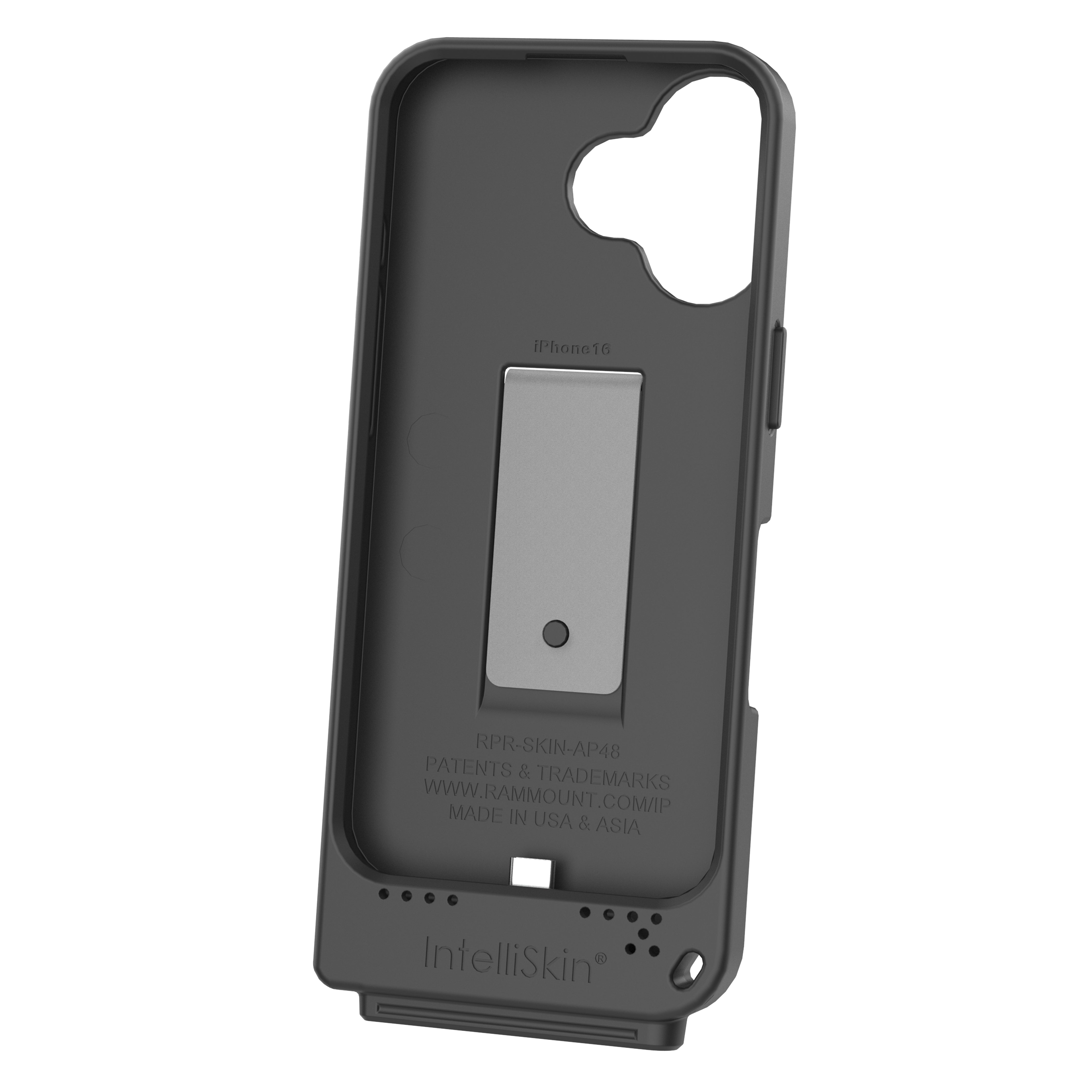 IntelliSkin® Protective Case for Apple iPhone 16 - Slim Fit, Shockproof Cover with Military-Grade Drop Protection (RAM GDS SKIN AP48 C) | Perfect for Everyday Use, Travel & Outdoor Activities