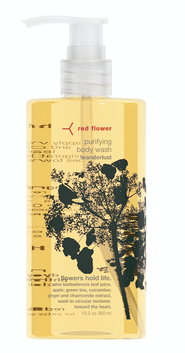 Red Flower Wanderlust Purifying Body Wash - Hydrating & Detoxifying Shower Gel for All Skin Types | Perfect for Travel, Gym & Daily Skincare Routine