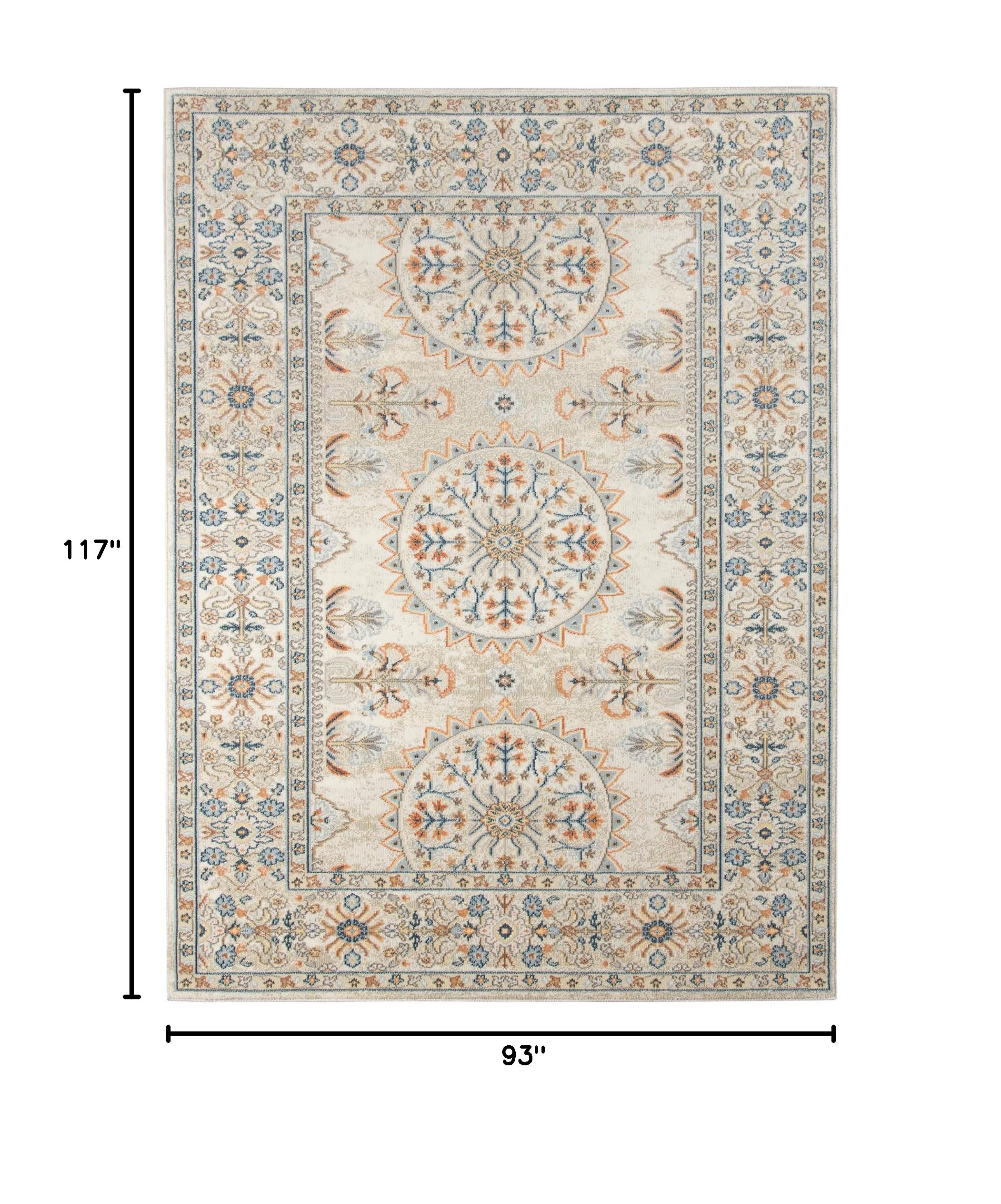 AMER Rugs Bohemian Marco Collection 8x10 Indoor/Outdoor Area Rug - Beige | Perfect for Living Room, Bedroom, Dining Room & Kitchen | Durable & Stylish Home Decor