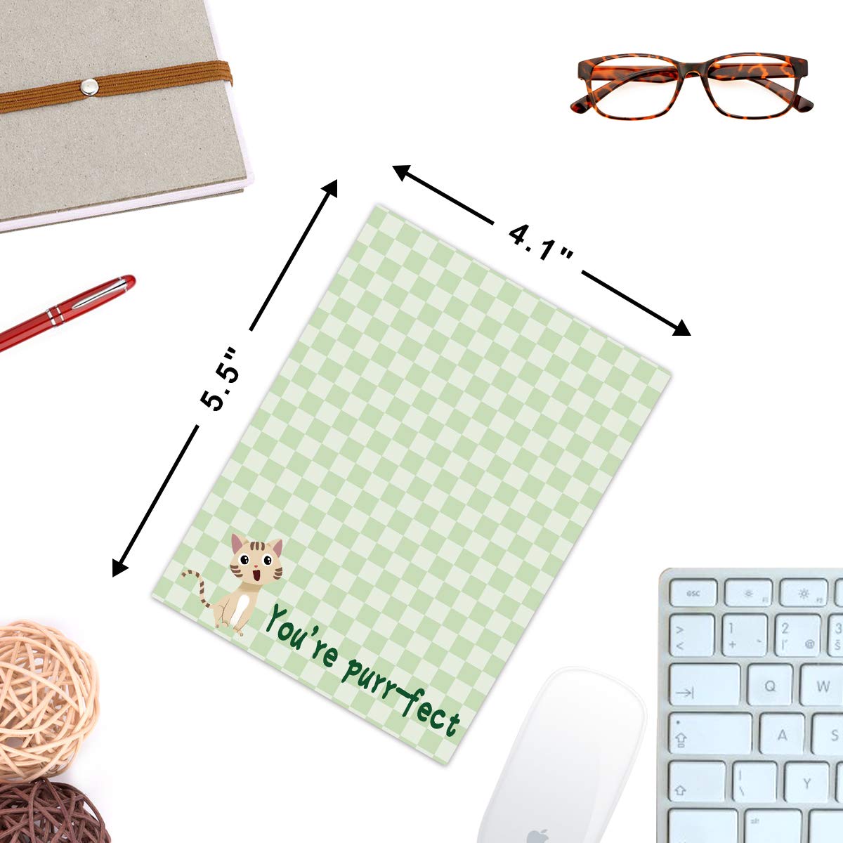 4 Pack Cute Cat Memo Pads - Adorable Animal Shaped Sticky Notes for Office, Home & School - Perfect Gift Idea & To-Do List Notepad for Students, Teachers & Pet Lovers (Ideal for Reminders, Grocery Lists & Work Tasks)