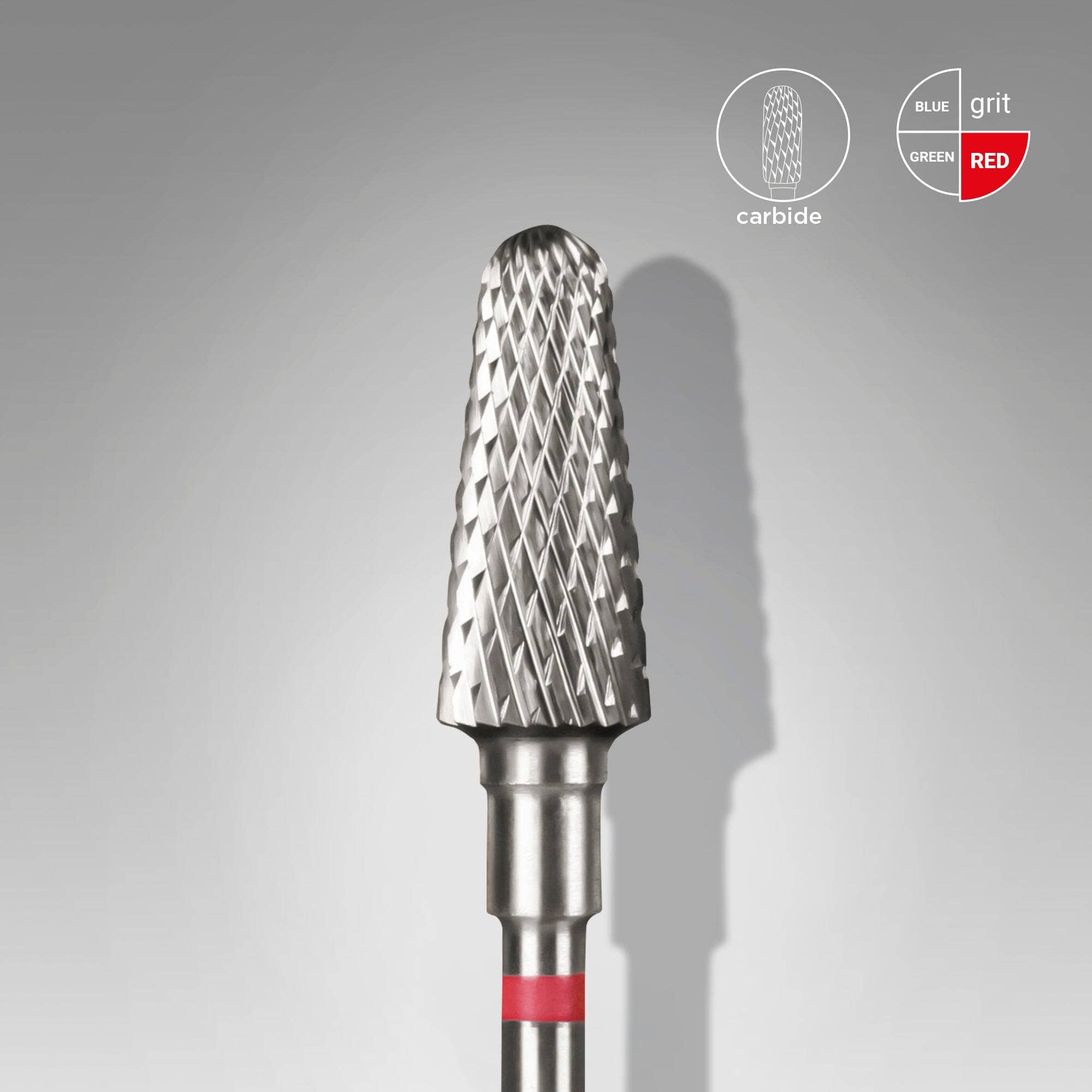 Staleks Carbide Nail Drill Bit - 6mm Frustum Red for Professional Manicures & Pedicures | Perfect for Nail Salons & Home Use