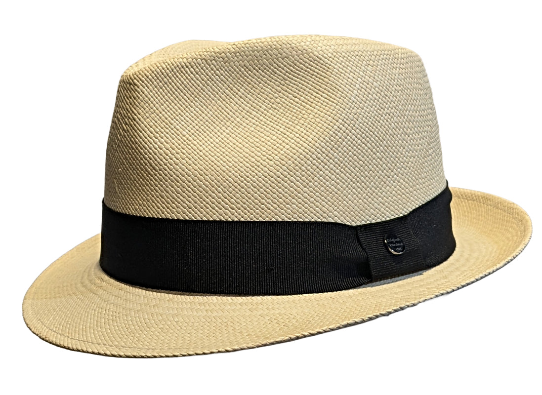Premium Grade 4 Natural Panama Hat - Classic Trilby Style with Black Band for Men & Women | Perfect for Beach Vacations, Summer Outfits, and Outdoor Events