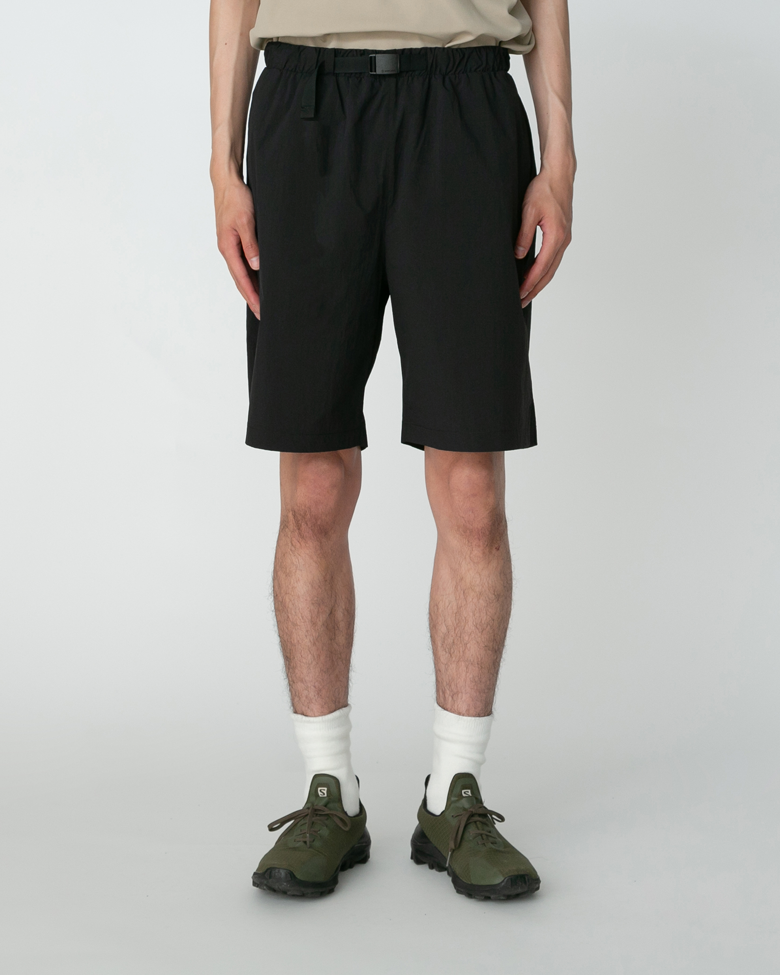 Premium Nylon Tussah 2-Way Stretch Shorts for Men & Women - Comfortable Athletic Shorts for Running, Yoga, and Casual Wear