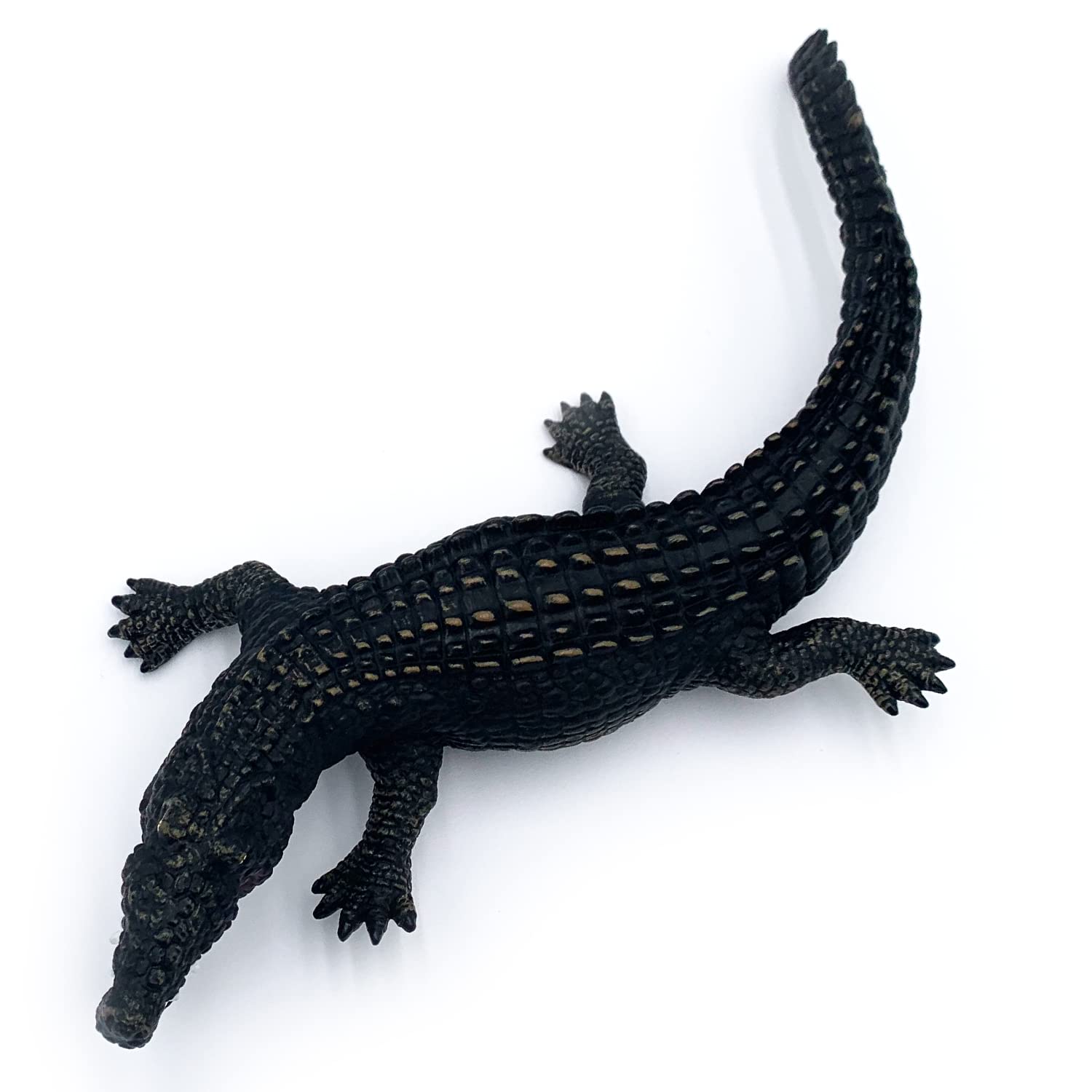 Gemini & Genius Crocodile Toy - Realistic Soft Plastic Alligator Figure for Kids | Educational Animal Learning, Cake Topper, Bath & Pool Swim Toys | Perfect for Jungle-Themed Parties, Stocking Stuffers & STEM Play
