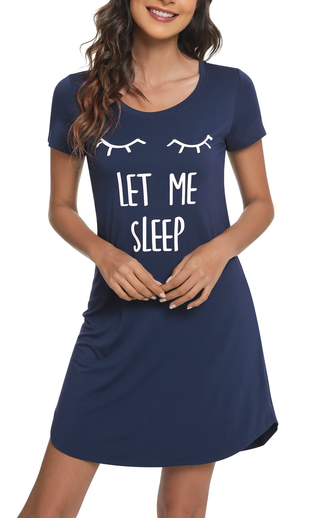 Soft Viscose Bamboo Nightgowns for Women - Comfortable Plus Size Sleep Shirts & Pajamas (S-4X) - Perfect for Relaxing at Home, Lounging & Summer Nights