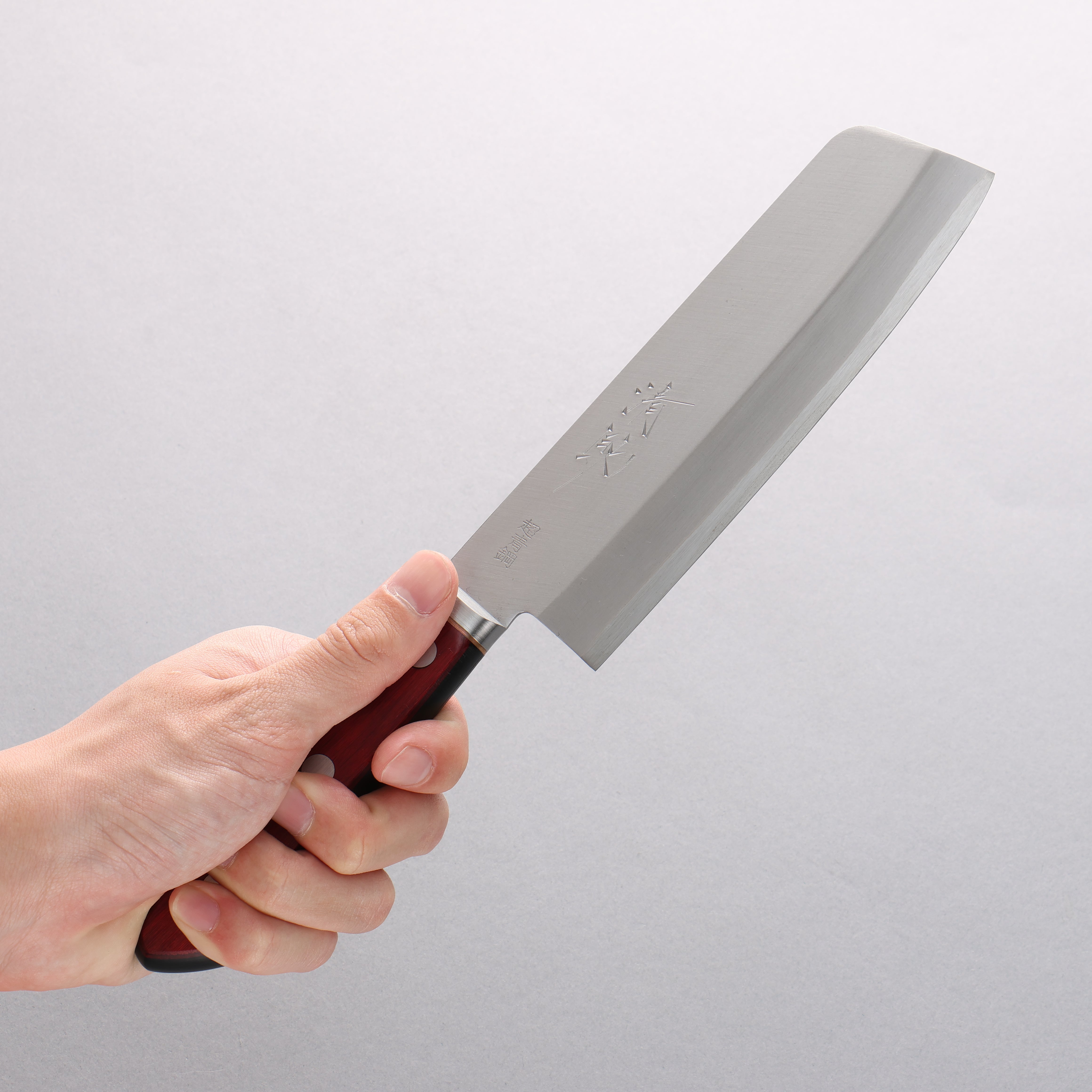 Premium Seisuke Blue Super Migaki Finished Usuba Knife 160mm - Red & Black Pakkawood Handle - Japanese Chef Knife for Slicing, Dicing & Precision Cutting