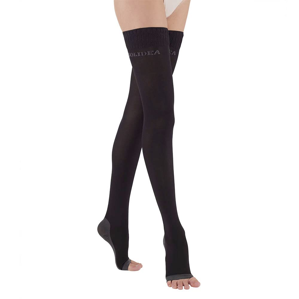 Solidea Night Wellness Compression Socks for Women - Black, Size M-2 - Improve Circulation & Reduce Swelling for Better Sleep & Travel Comfort
