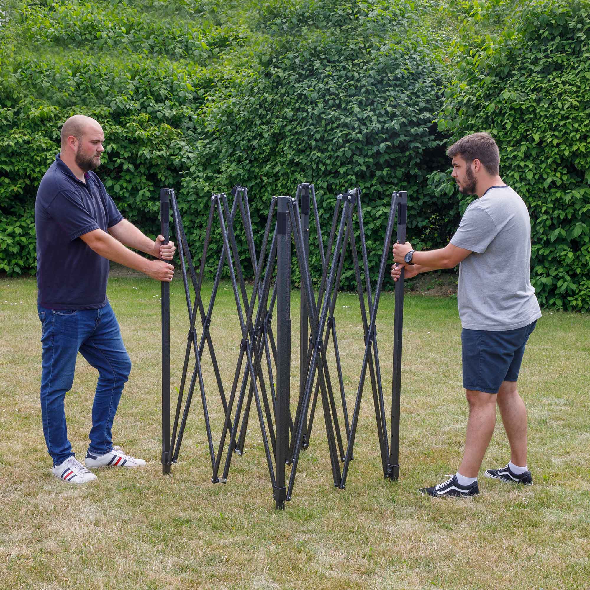 Premium 2x2m Pop Up Gazebo Tent - Water Resistant Outdoor Canopy with Carry Bag, Stakes & Weight Bags (Grey, DG129) - Perfect for Camping, Backyard Parties & Beach Outings